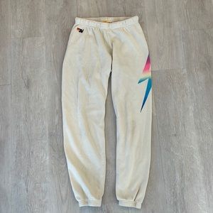 Aviator nation cream joggers
